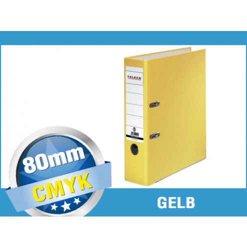 PP Ordner A4 Kunststoff gelb 7715 - 10077931 80mm - Abnahme ab 20 Stück	