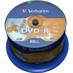 Verbatim DVD-R 50er Spindel Ink-Jet bedruckbar 43533 - 4905