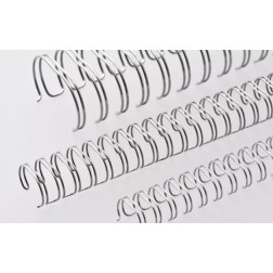 Renz Metallspiralen NC silber 3:1 / 34 Schlaufen Gr. 9 - 9/16", 14,3mm, für ca. 120 Blatt 80g/m², 50 Stück
