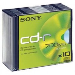 CD-R Sony 80Min/700MB/48x 10cdq80nsld 10er-Slimcase  - 7793 Preis bei Abnahme mind. 24 VE