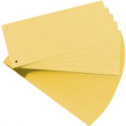Trennstreifen gelb 10,5 x 24 cm 100 Stück, gelocht,  S7000005 - 10398