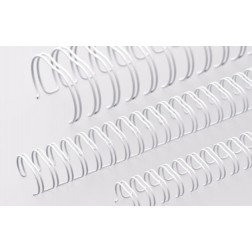 Renz Metallspiralen weiß  3:1 / 34 Schlaufen Gr. 7 - 7/16", 11,0mm, für ca. 85 Blatt 80g/m², 100 Stück