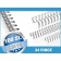 Metallspiralen silber  3:1 / 34 Schlaufen, Gr. 10 - 5/8", 16,0mm, für ca. 135 Blatt 80g/m², 50 Stück - 3995