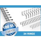 Wire-O silber 3:1 / 34 Schlaufen